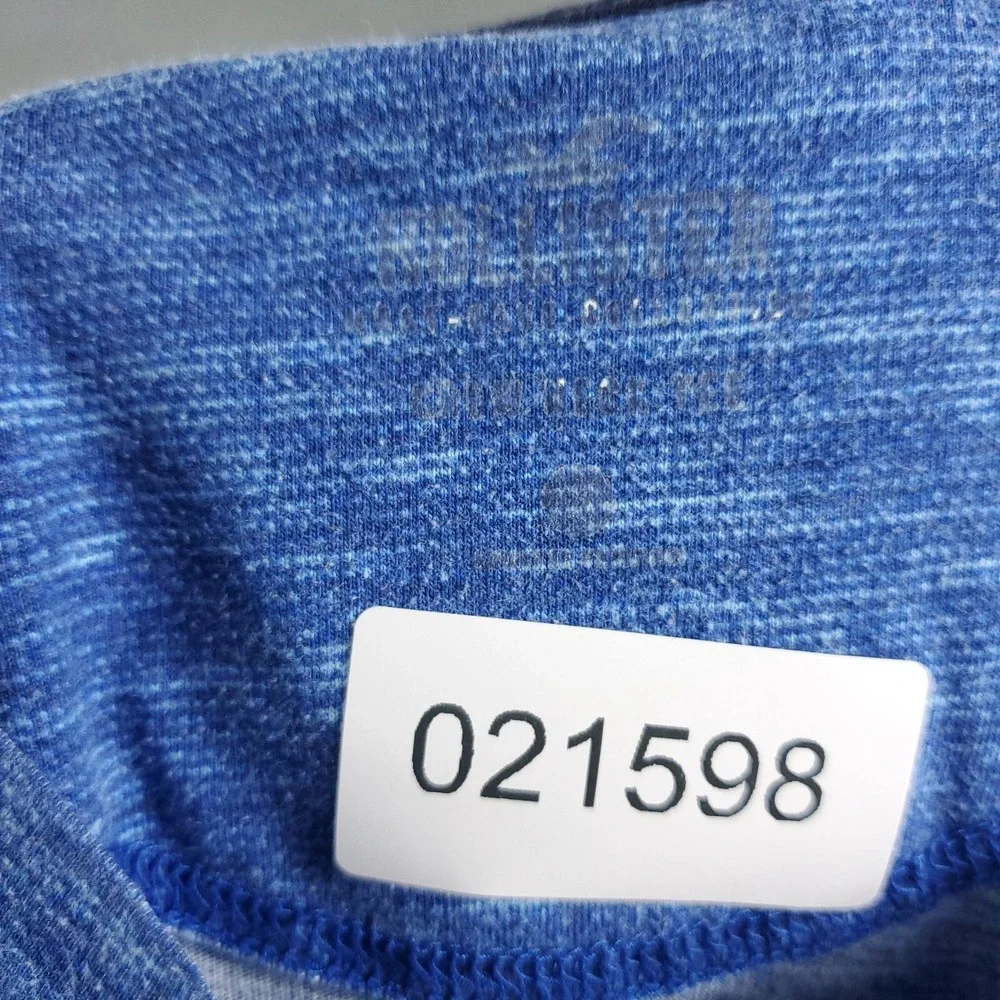 Hollister T Shirt Mens Size Medium Blue Casual Short Sleeve Adult *